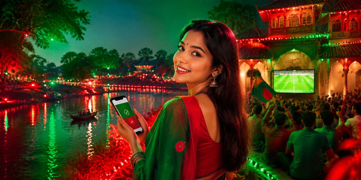 বগুড়ায় মোবাইলে জমা প্রক্রিয়া সম্পন্ন করছেন একজন খেলোয়াড়